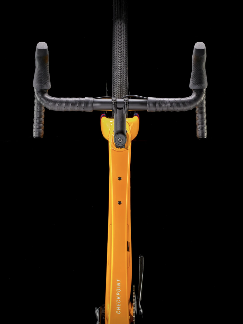 Trek Checkpoint SLR 7 AXS Carbon Gravel Bike 2024 in Marigold/Nautical Navy-4